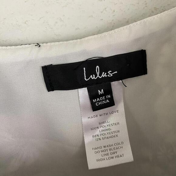 LULUS green and white floral long sleeve peplum blouse - Picture 5 of 6